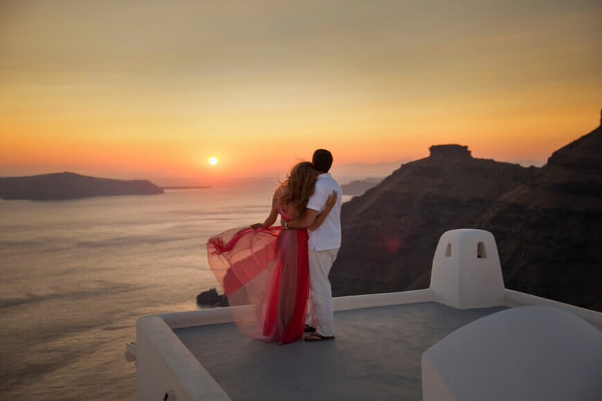 Things to do in Santorini for couples- sunset-Kamari excursions